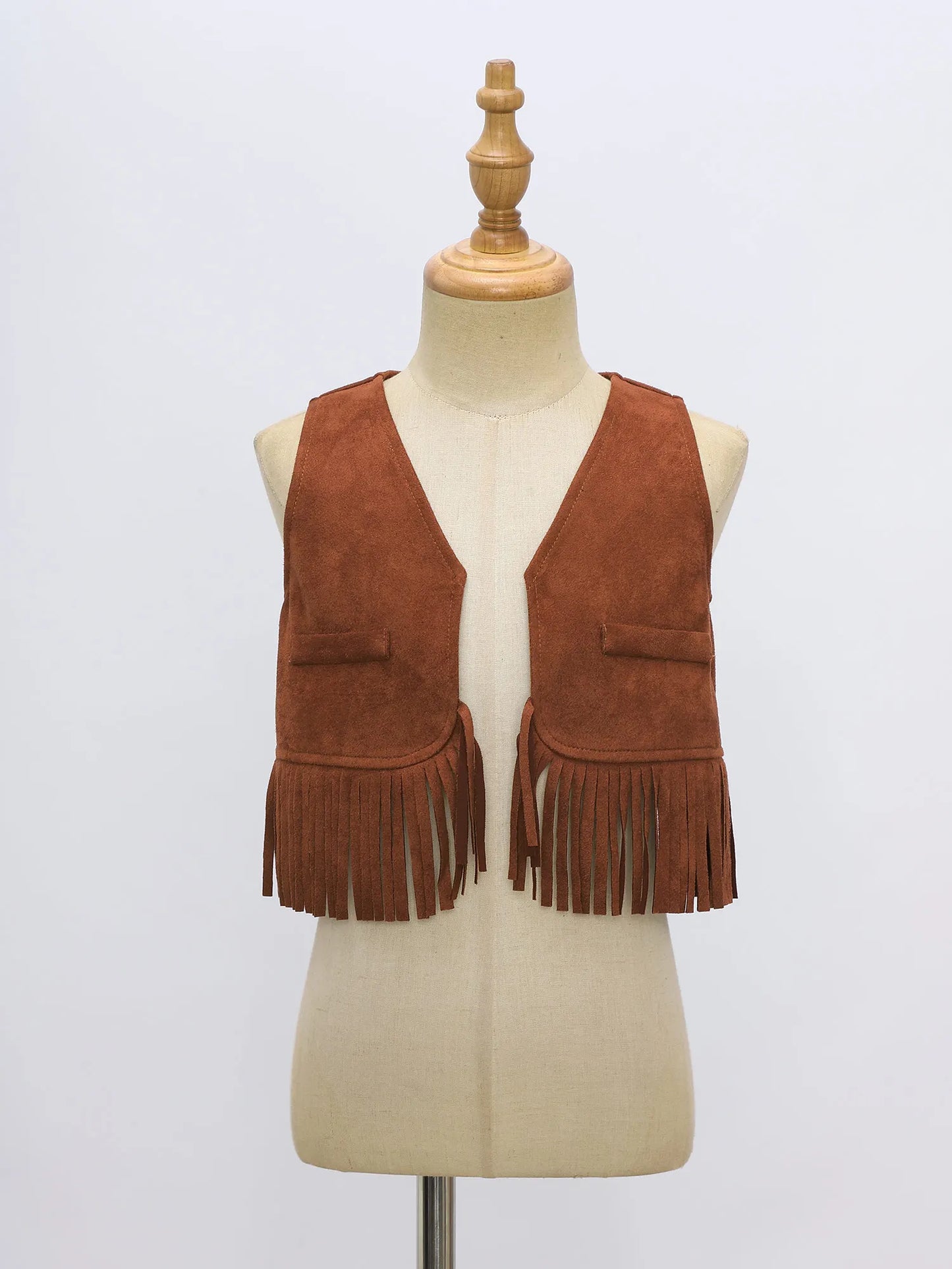 Baby Boys/Girls Western Cowboy Suede Tassels Vest (Age Newborn-24M)