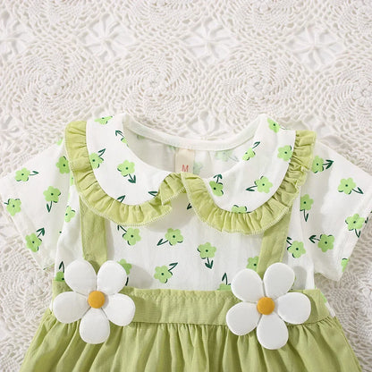 Baby Girls Summer Cotton Flower Dress (Age 6M-24M)