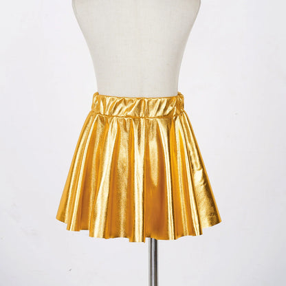 Girls Metallic Pleated Skirt (Age 2-16 YRS)