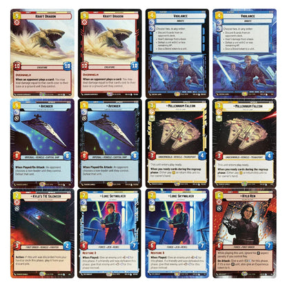 Star Wars Unlimited Proxy Card Set – Red Command Series | Boba Fett, Bodhi Rook, DJ Tech, Aggression & Barrage | Casual Play & Display