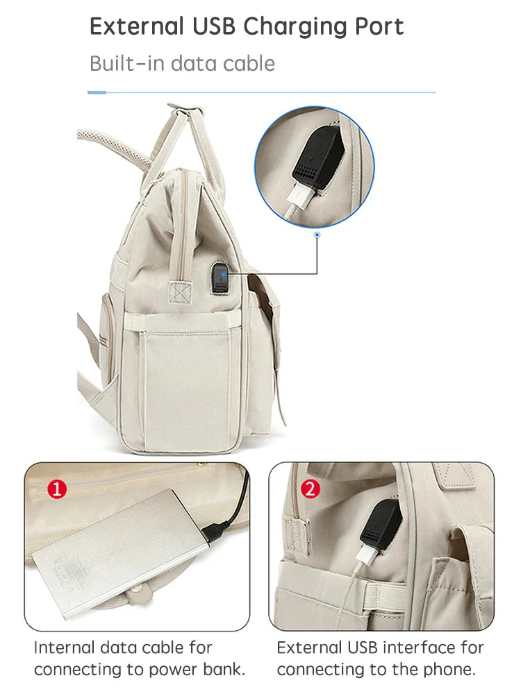 Baby Mummy Nappy Bag With Stroller Hooks