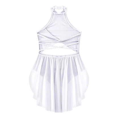 Girls Dance Rhinestone Dress Costume (Age 6-16YRS)