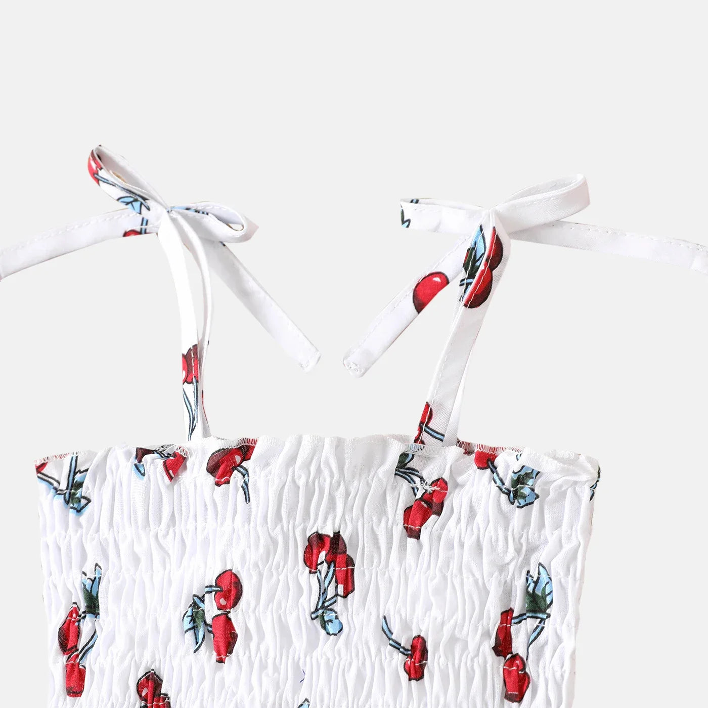 Baby Girls Cotton Cherry Print Strappy Dress (Age 3M-24M)