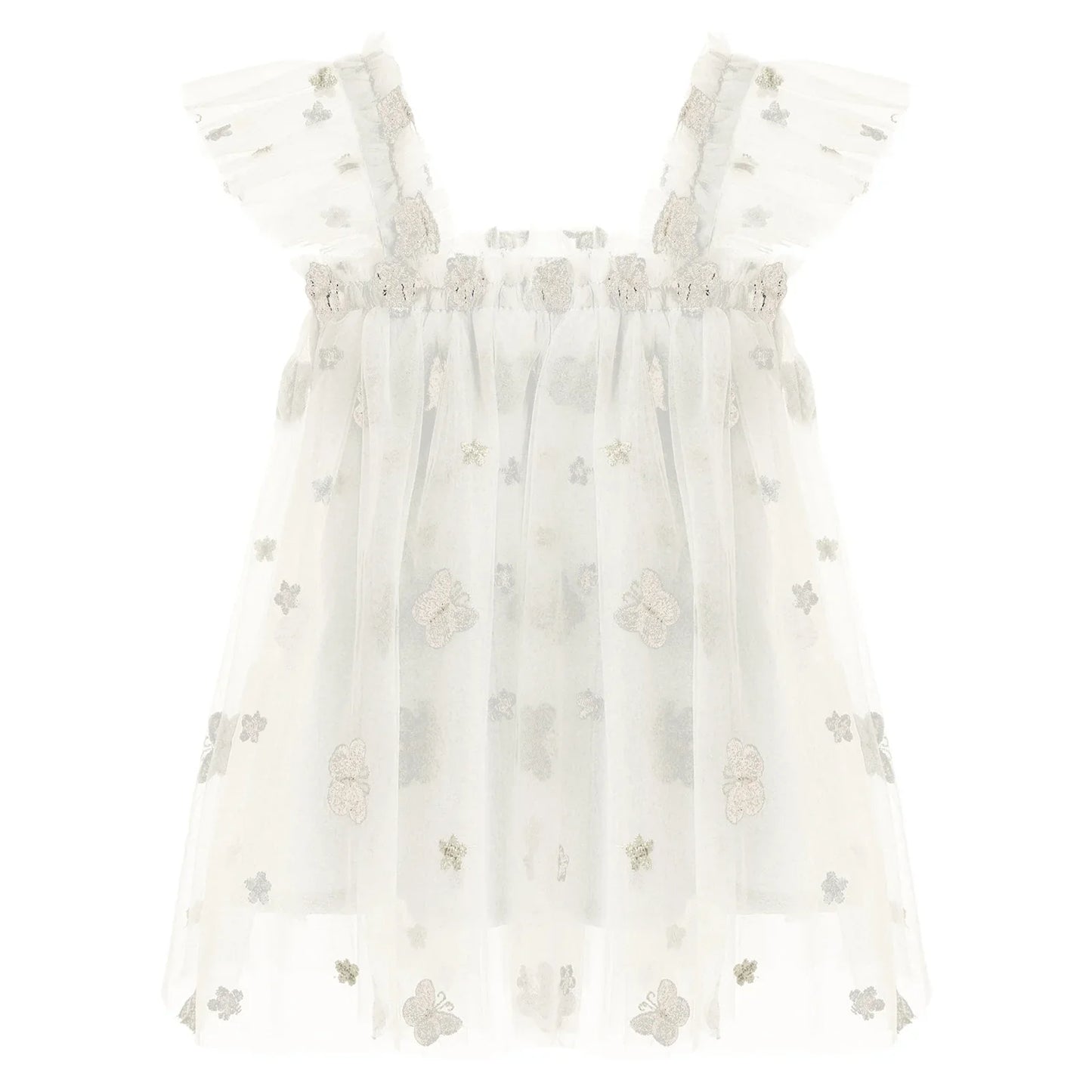 Girls Tulle Ruffled Butterfly Embroidery Dress (Age 12M-6 YRS)