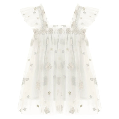 Girls Tulle Ruffled Butterfly Embroidery Dress (Age 12M-6 YRS)