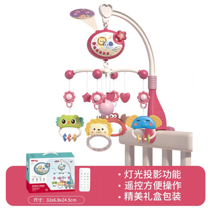 Musical Baby Crib Mobile with Lights Music Projection for Infants Remote Control Toy