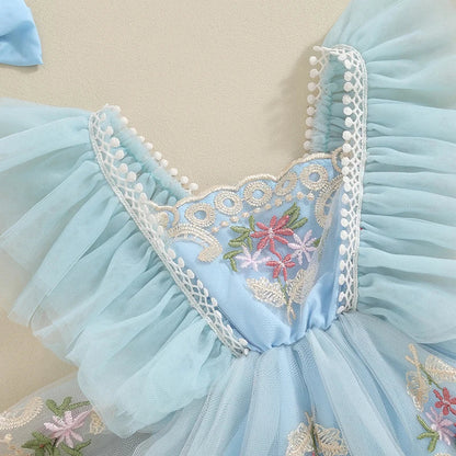 Baby Girls Embroidered Romper (Age 3M-24M)