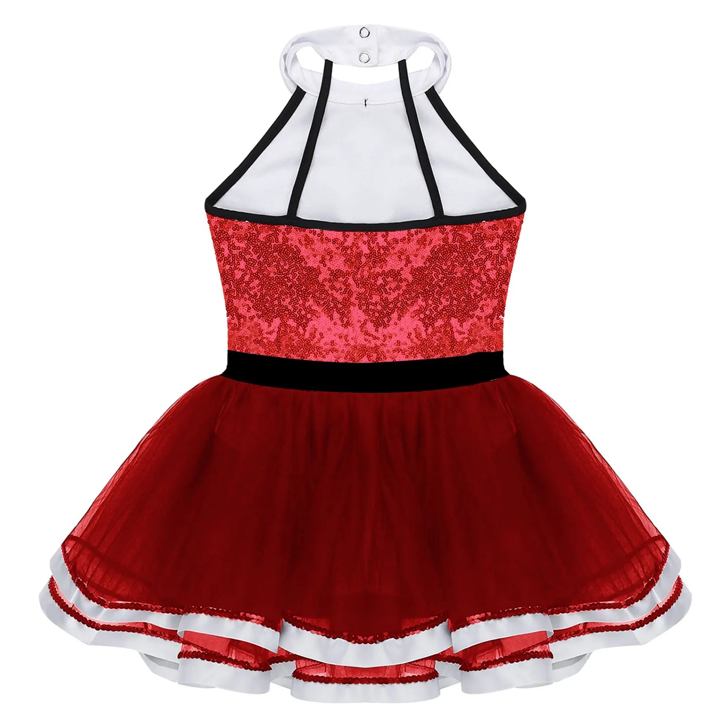 Girls Dance Sleeveless Sequin Leotard Dress (Age 4-14 YRS)