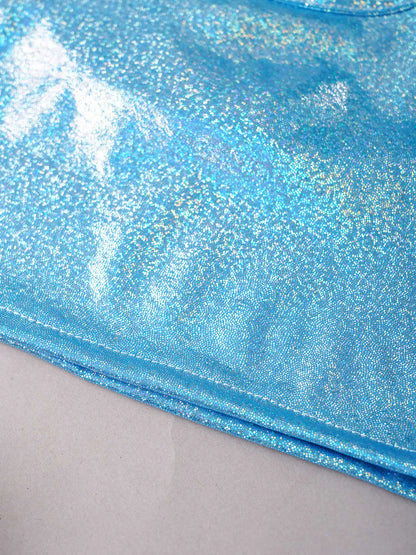 Girls Metallic Shiny Sleeveless Crop Top (Age 24M-16 YRS)