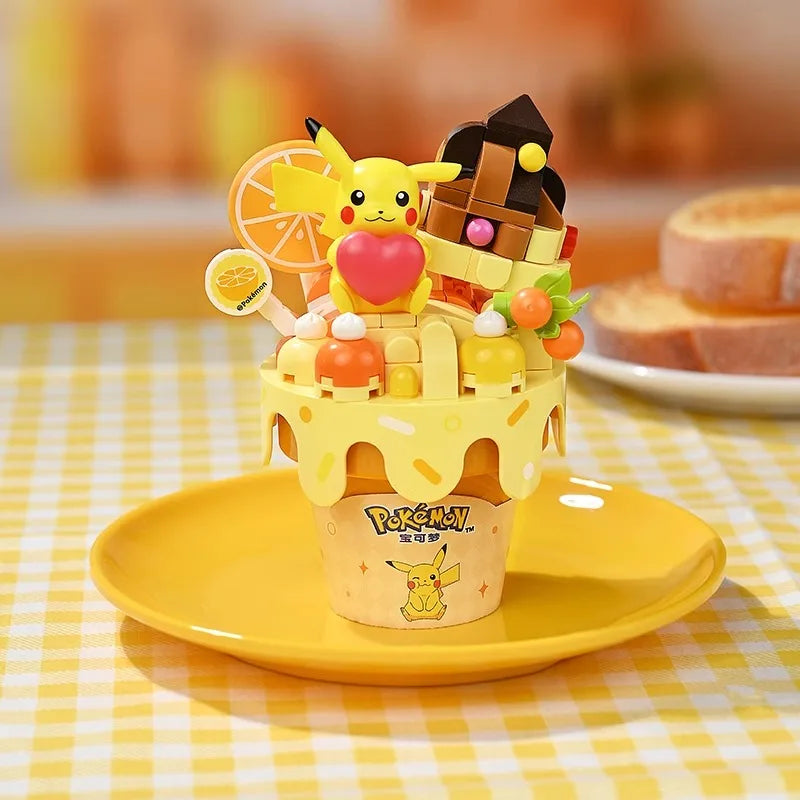 Pokémon Ice Cream Cone Building Block Toys Pikachu Jigglypuff Eevee