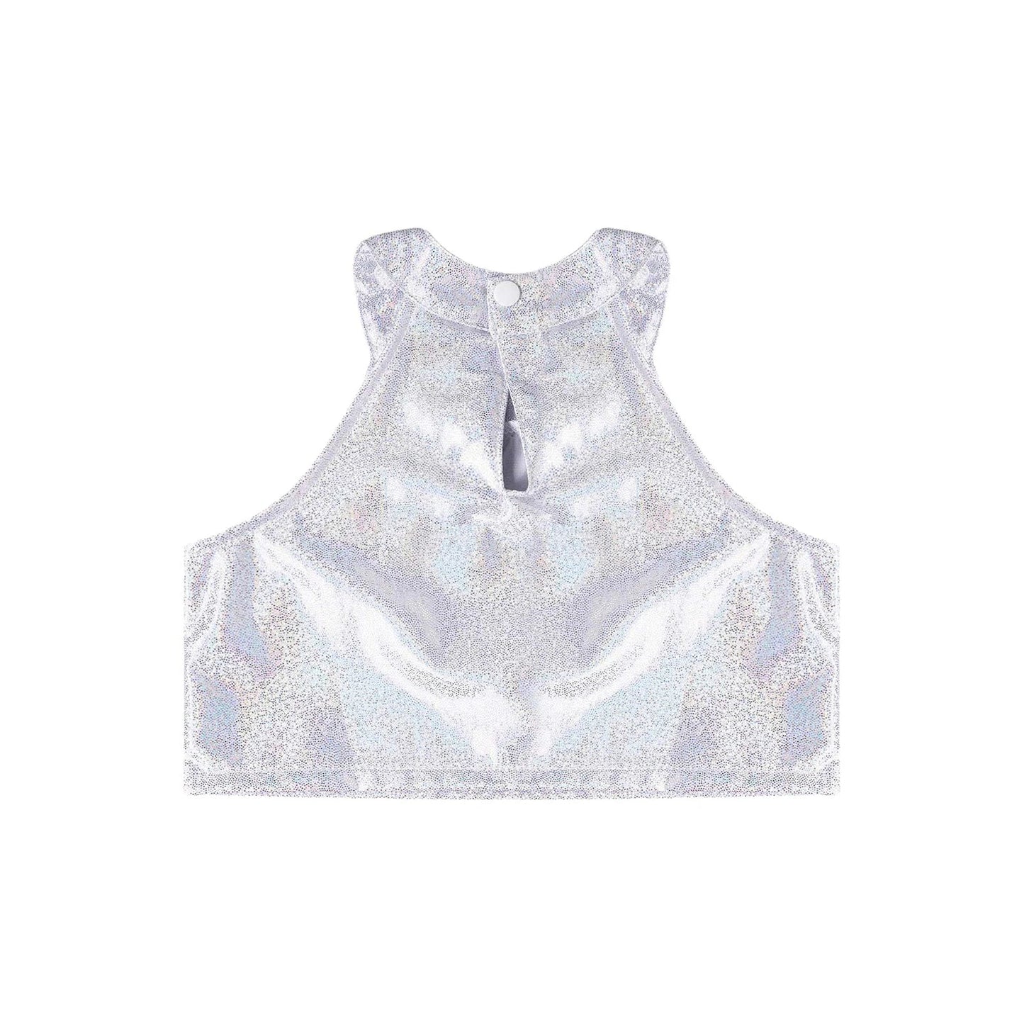 Girls Metallic Shiny Sleeveless Crop Top (Age 24M-16 YRS)