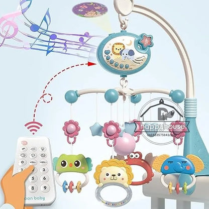 Musical Baby Crib Mobile with Lights Music Projection for Infants Remote Control Toy