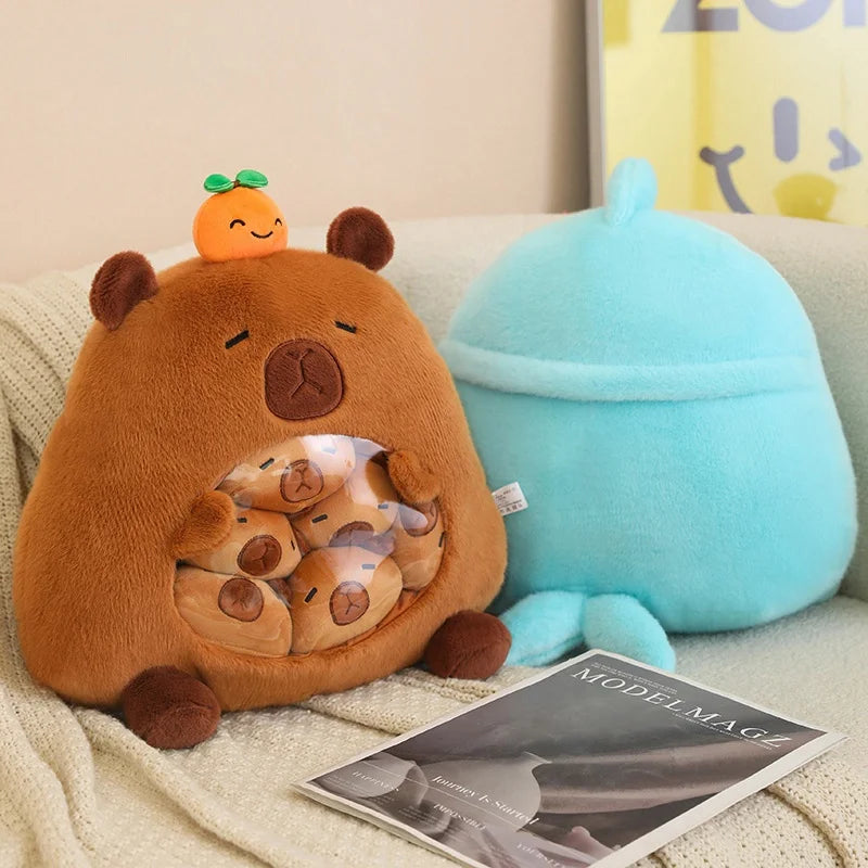 Plush Panda Koala Capybara Pudding Bag Stuffed Toy 35-50cm