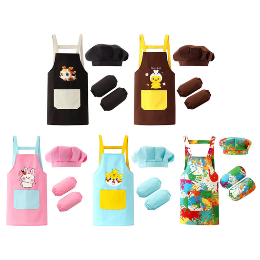 Kids Cooking Costume Apron & Hat Set (Age 24M-12 YRS)
