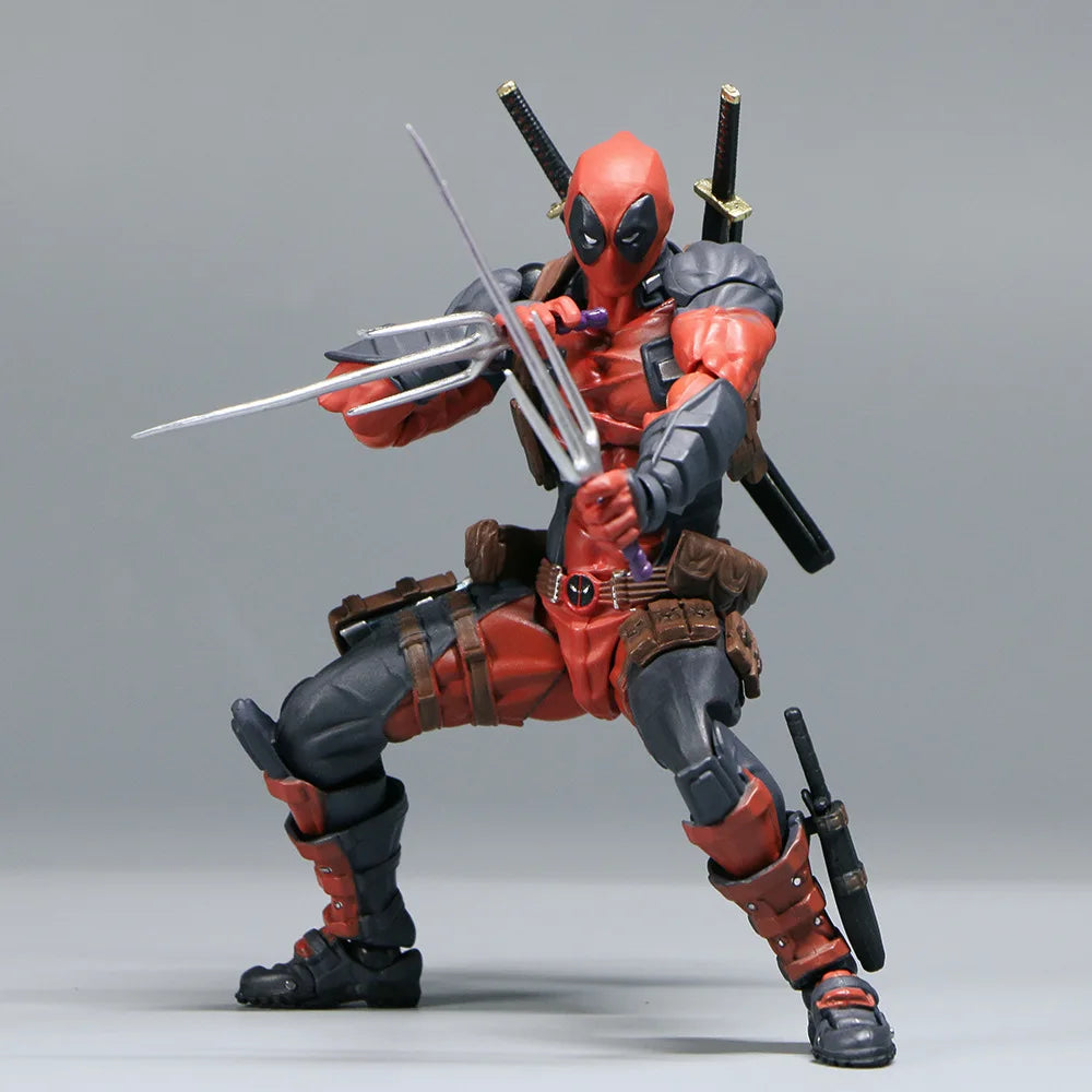 Deadpool 2.0 Grey Action Figure Movable Joints Toy