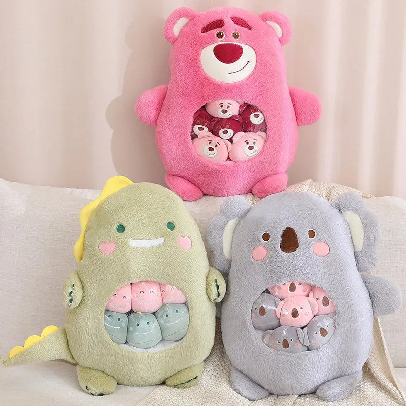 Plush Panda Koala Capybara Pudding Bag Stuffed Toy 35-50cm