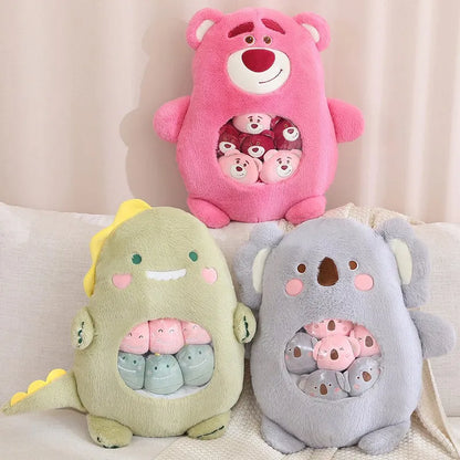 Plush Panda Koala Capybara Pudding Bag Stuffed Toy 35-50cm