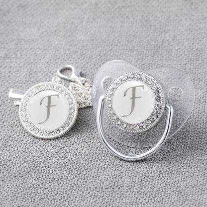 Baby Personalized Rhinestone Pacifier Luxury Clips