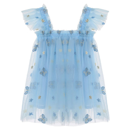 Girls Tulle Ruffled Butterfly Embroidery Dress (Age 12M-6 YRS)