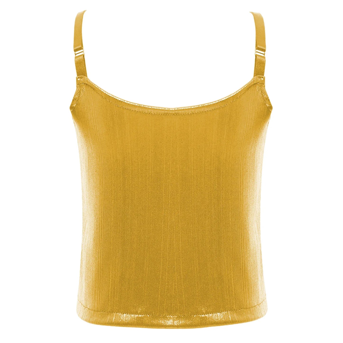 Girls Metallic Shiny Vest Crop Top (Age 24M-16 YRS)