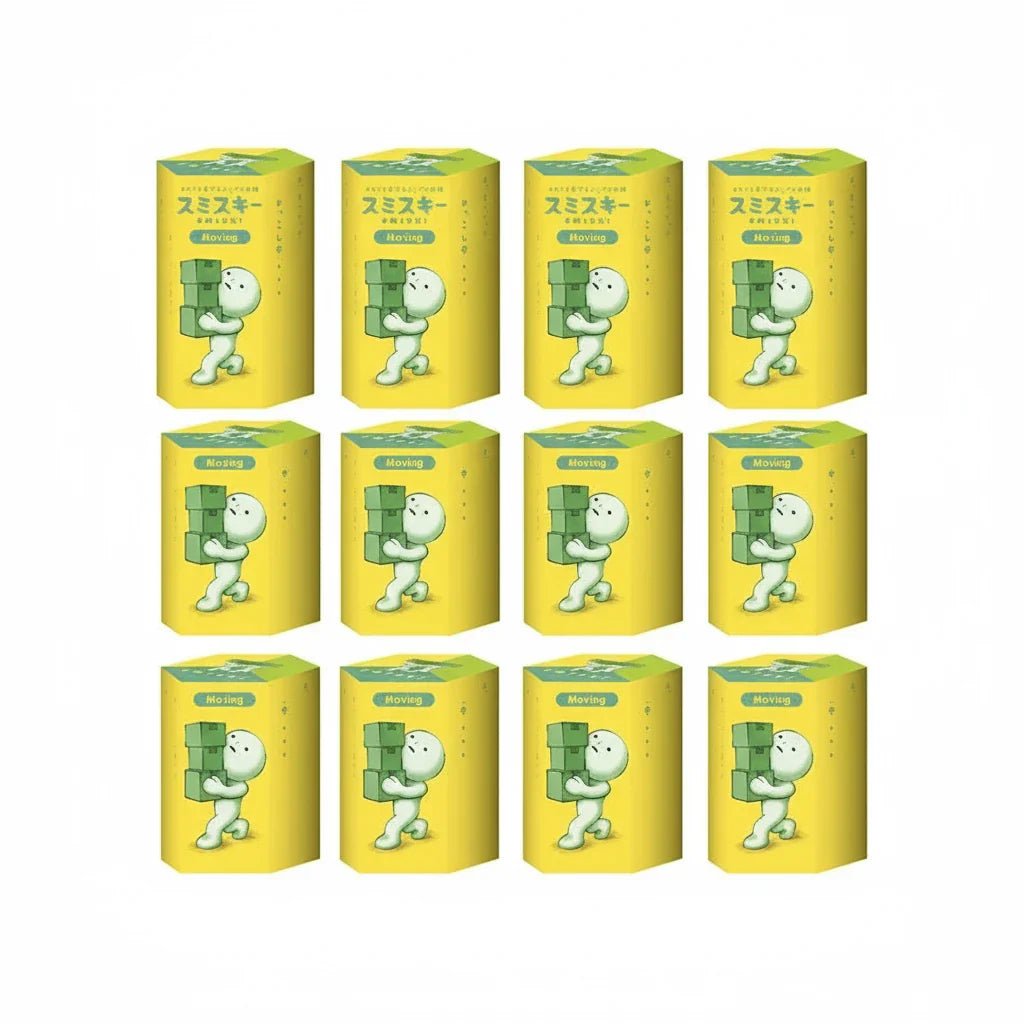 Smiski Life Worker Series – Glow-in-the-Dark Hippers Blind Box Figures | 12-Piece Tabletop Collectibles Green RANDOM 12PCS