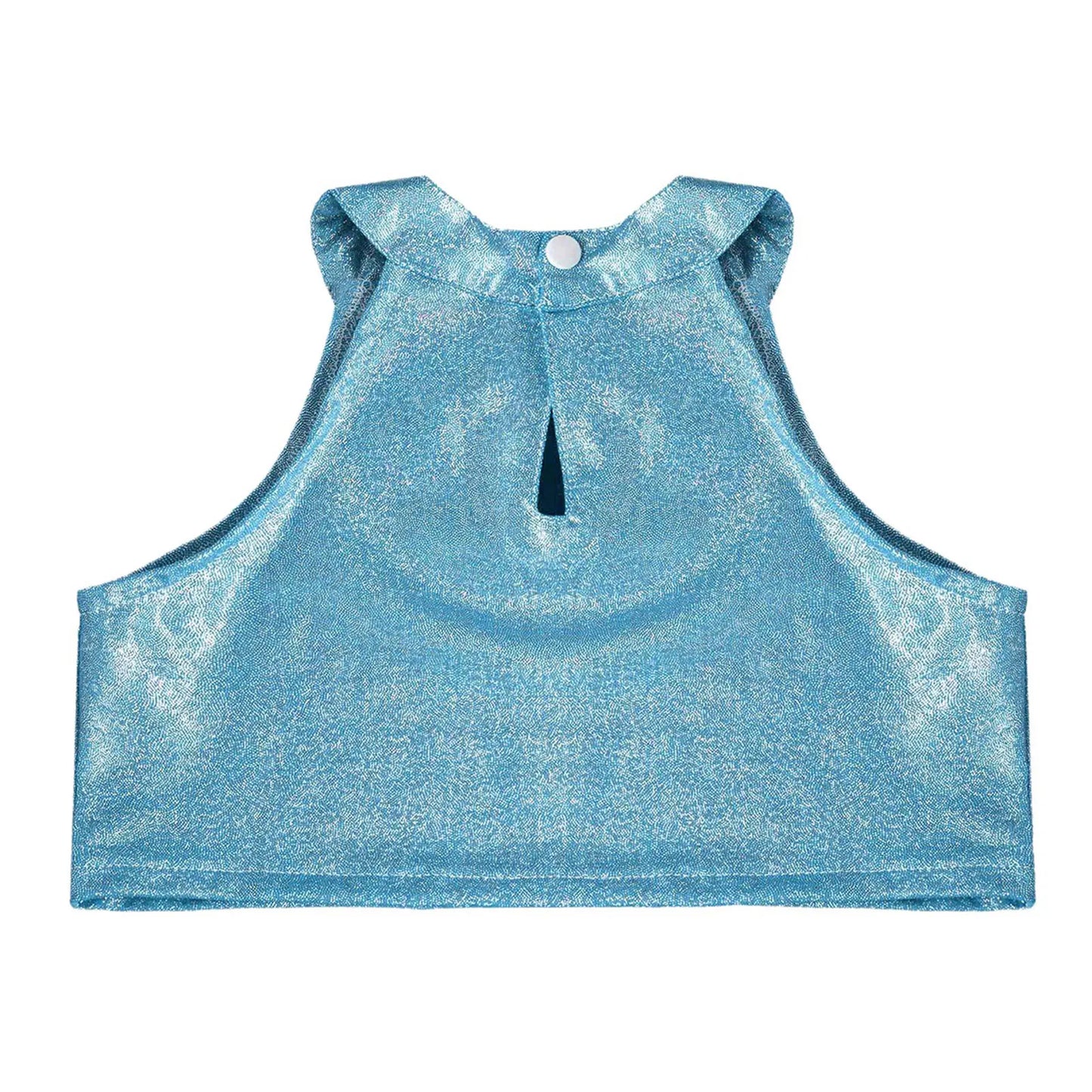 Girls Metallic Shiny Sleeveless Crop Top (Age 24M-16 YRS)