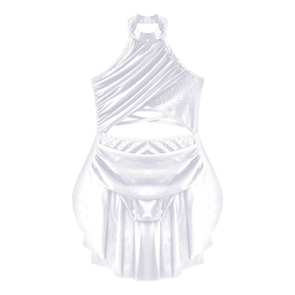 Girls Dance Rhinestone Dress Costume (Age 6-16YRS)