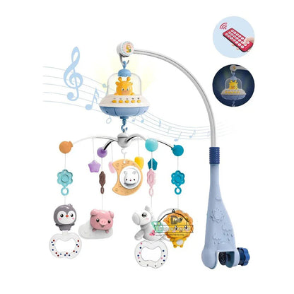 Musical Baby Crib Mobile with Lights Music Projection for Infants Remote Control Toy