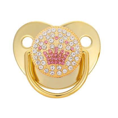 Baby Rhinestone Bling Pacifier Dummy Clip