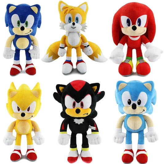 Plush Sonic Plush Toy The Hedgehog Sonic Knuckles Tails Stuffed Toy - 30cm