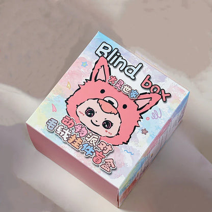 Huoling Family Never End Serie Cute Blind Box Vinyl Doll Mystery Bag Kawai Tide Play Desktop Decoration Collect Pendant Toy Gift Random 1pcs