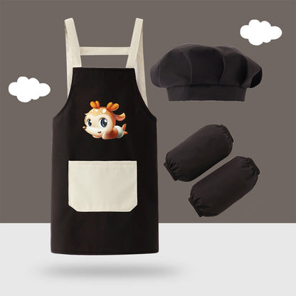 Kids Cooking Costume Apron & Hat Set (Age 24M-12 YRS)