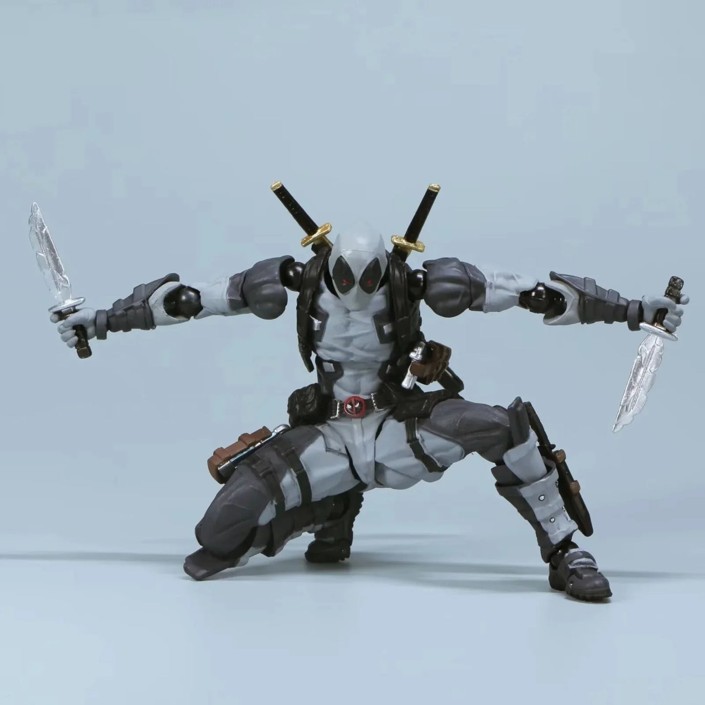 Deadpool 2.0 Grey Action Figure Movable Joints Toy