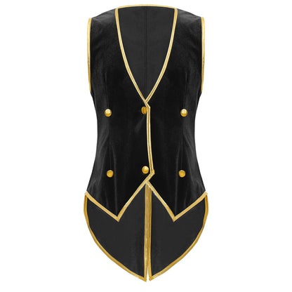 Boys Medieval Renaissance Tailcoat Vest Costume (Age 6-16YRS)