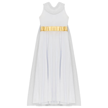 Girls Roman Grecian Athena Split Costume Dress (Age 6-16 YRS)