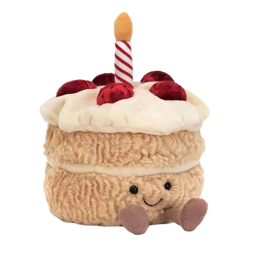 Plush Birthday Cake Stuffed Toy - 16cm