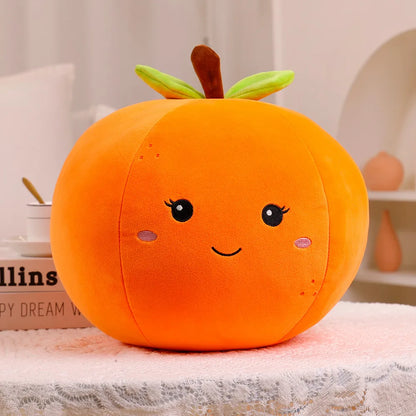 Plush Fruit Orange Apple Kiwi Watermelon Stuffed Toy 35-50cm