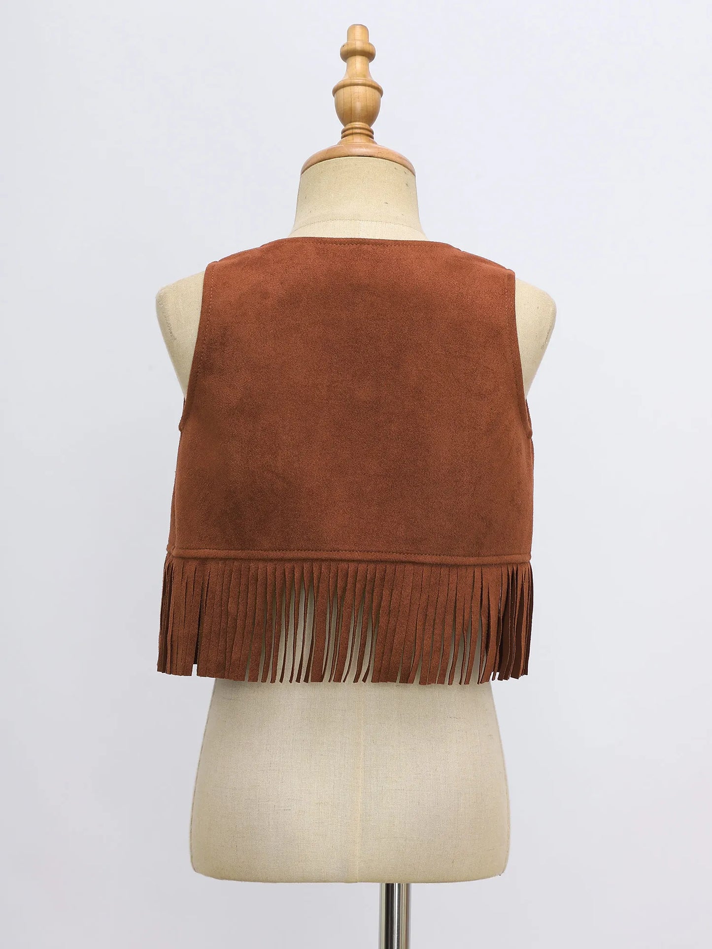 Baby Boys/Girls Western Cowboy Suede Tassels Vest (Age Newborn-24M)