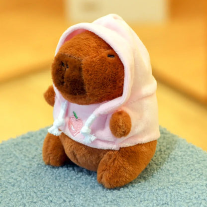Plush Cute Capybara Stuffed Toy Hoodie with Wings - 12cm