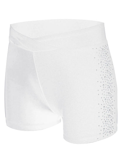 Girls Rhinestones Dance Shorts (Age 4-16 YRS)