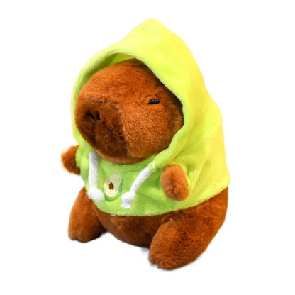 Plush Cute Capybara Stuffed Toy Hoodie with Wings - 12cm Green-Hoodie