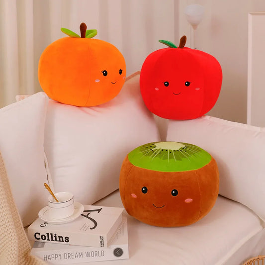 Plush Fruit Orange Apple Kiwi Watermelon Stuffed Toy 35-50cm