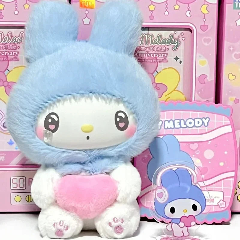 Miniso Top Toy Sanrio My Melody 50th Anniversary Milk Candy Series Plush Keychains Single Blind Box