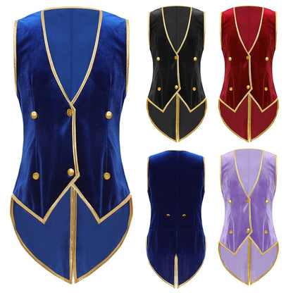 Boys Medieval Renaissance Tailcoat Vest Costume (Age 6-16YRS)