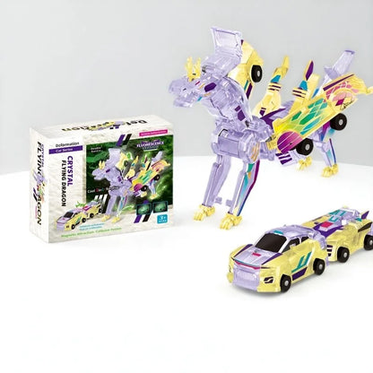 Unicorn Transformer Magic Car Toy â€“ 2-in-1 Magnetic Collision Vehicle | DIY Transforming Robot
