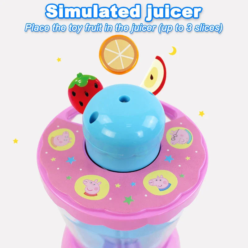 Peppa Pig Simulated Juicer Kids Playing House Emulation Blender Toy Simulation Fruits Toddler Early Tducation Children's Gifts