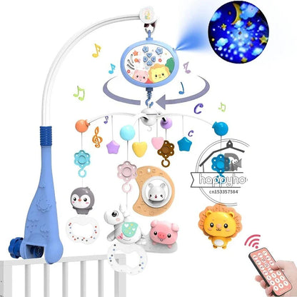 Musical Baby Crib Mobile with Lights Music Projection for Infants Remote Control Toy