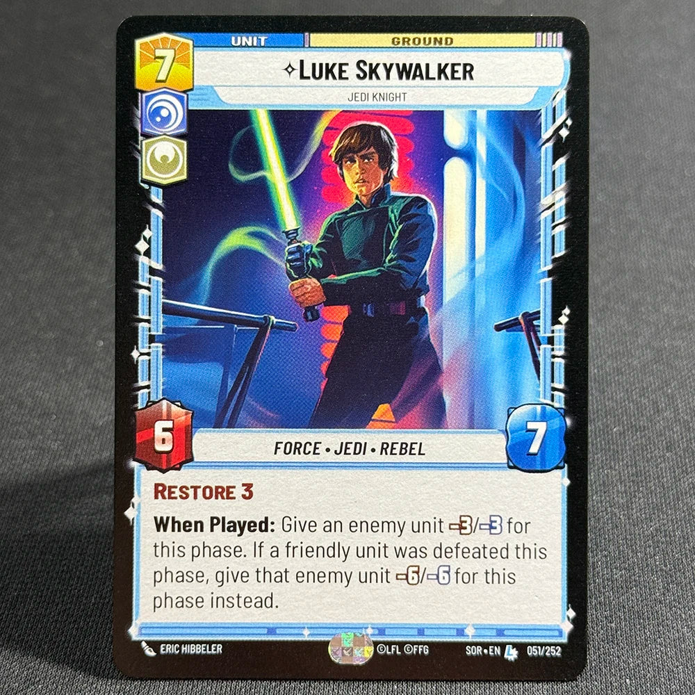 Star Wars Unlimited Proxy Card Set – Red Command Series | Boba Fett, Bodhi Rook, DJ Tech, Aggression & Barrage | Casual Play & Display Luke Skywalker(051)