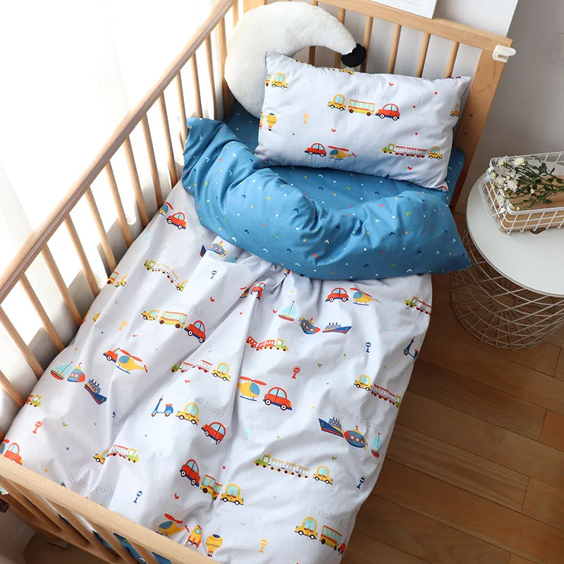 Baby Crib Bedding Pillowcase Duvet Cover & Sheet (3 Pack)