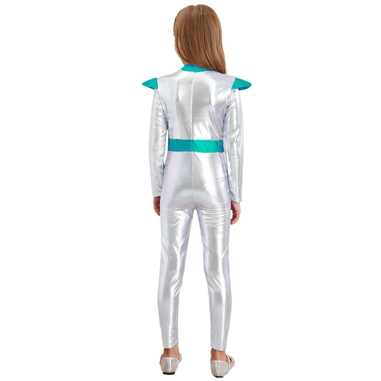 Girls Alien Robot Costume Jumpsuit (Age 6-16 YRS)